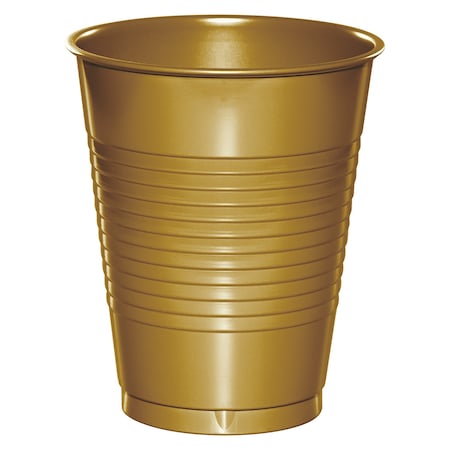 Touch Of Color Glittering Gold Plastic Cups, 16oz, 240PK 28103081
